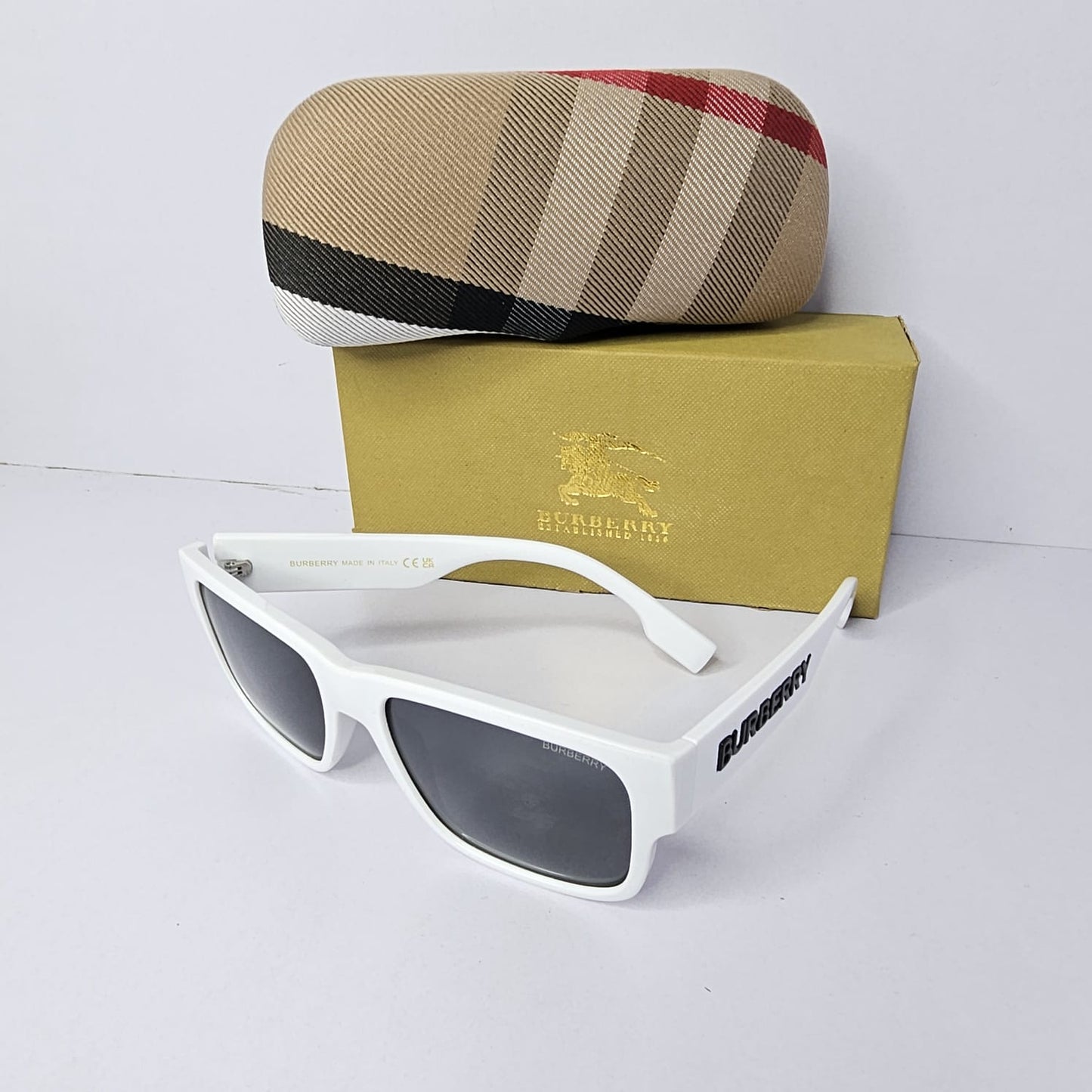 BURBERRY Radiant Opal Bold Fit Oversized Sunglasses with Signature Case