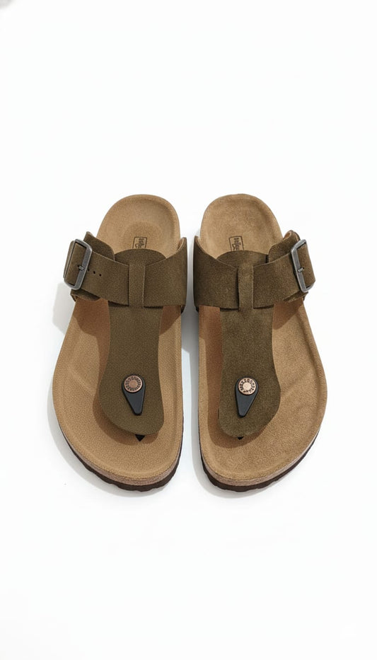 Birkenstock Arizona Suede Thong Sandal in Brown