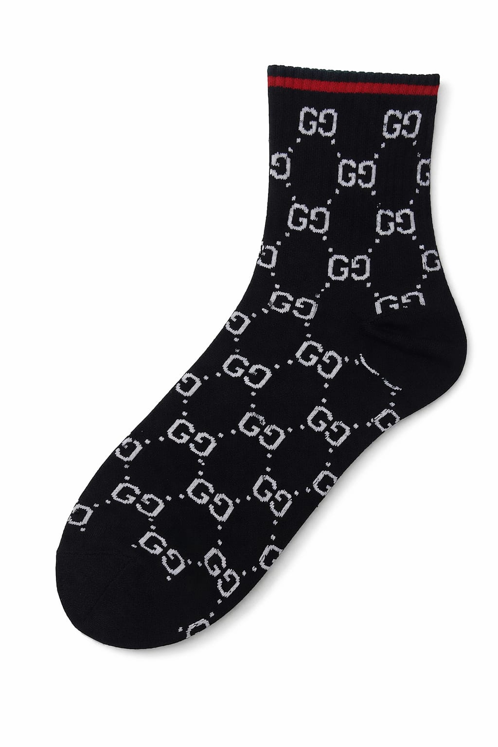 GUCCI Obsidian Luxe Knit Signature Ankle Socks