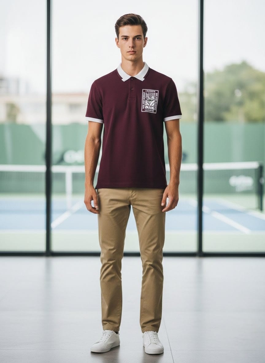 Lacoste Classic Fit Polo Shirt with Graphic Print