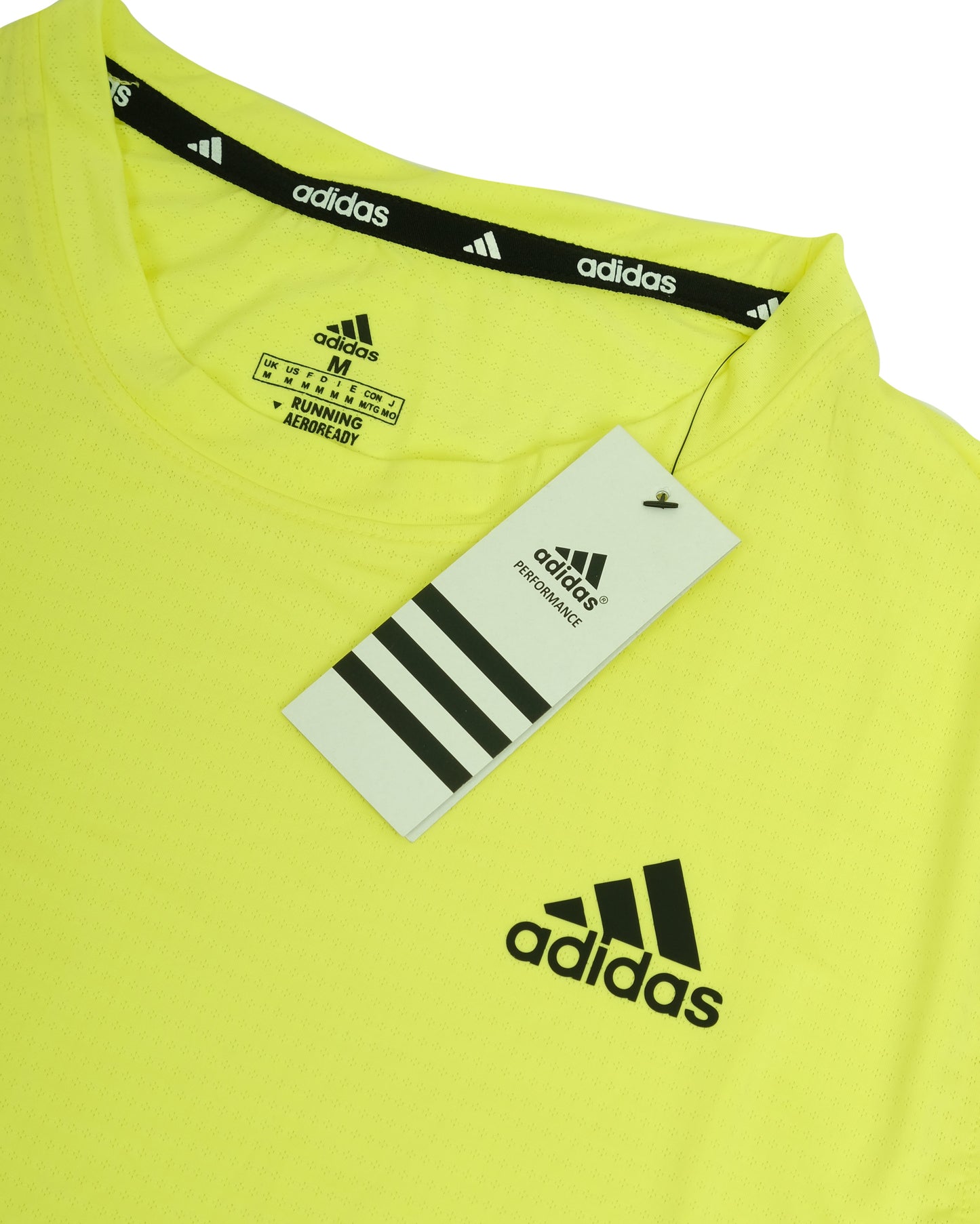 ADIDAS Solar Yellow Essentials Performance Short Sleeve T-shirt