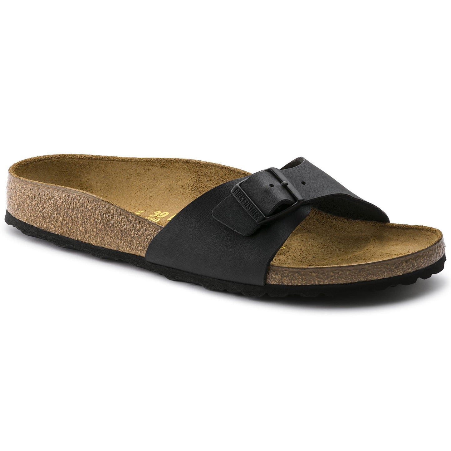 BIRKENSTOCK Midnight Onyx Luxe Leather Slide Sandals