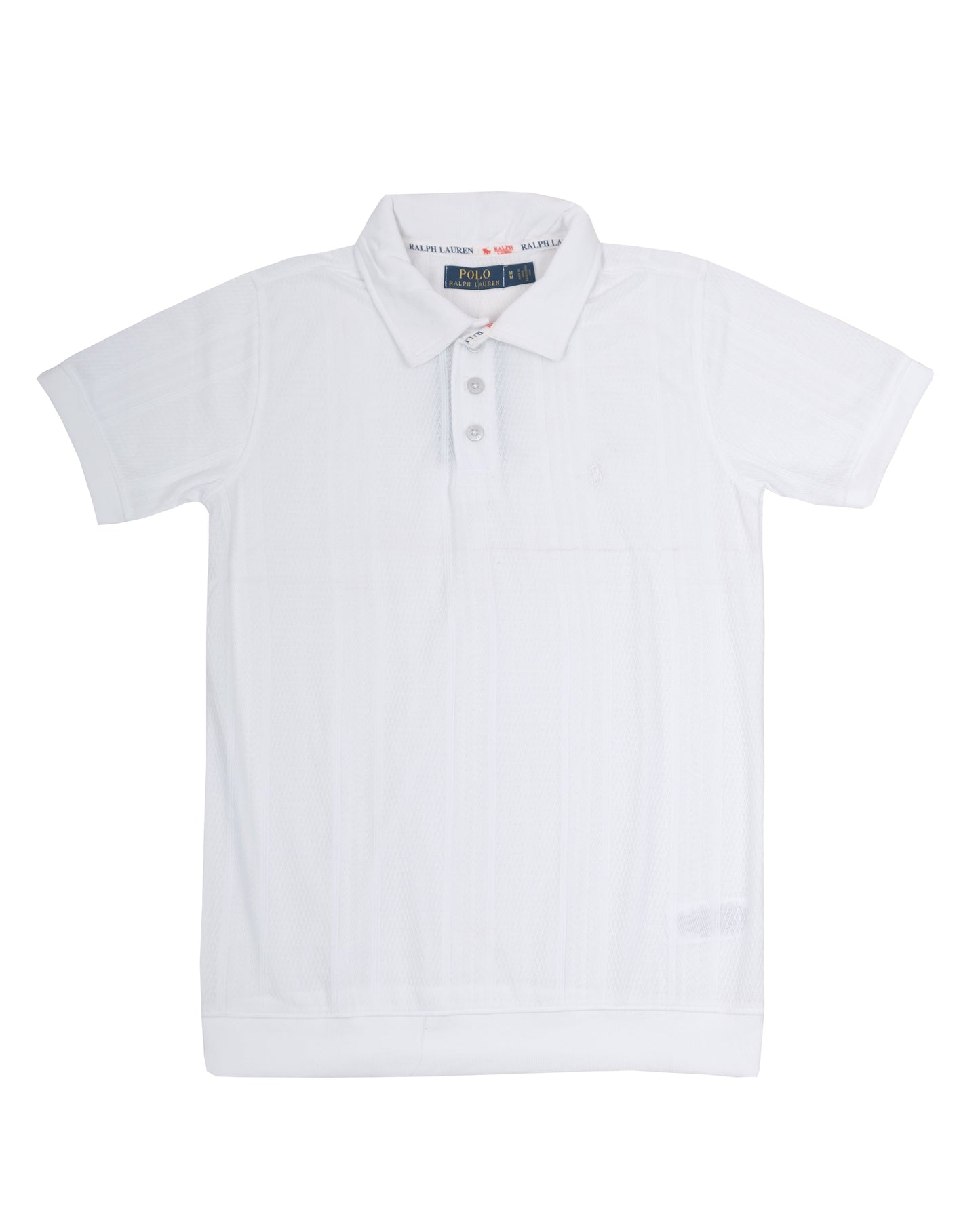 POLO RALPH LAUREN White Classic Fit Mesh Short Sleeve Polo Shirt