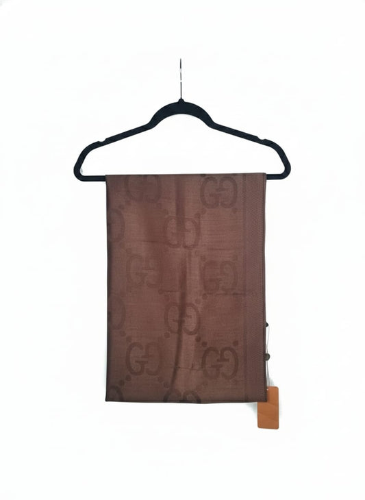 Gucci Monogram Brown Scarf