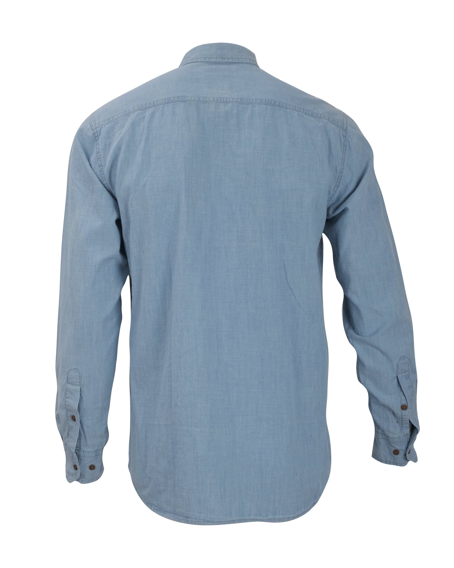 SUPERDRY Pale Blue Heritage Western Chambray Long Sleeve Shirt