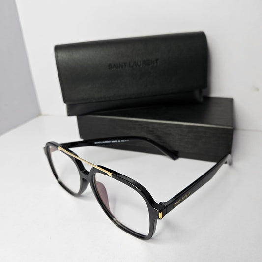 SAINT LAURENT Obsidian Glimmer Luxe Oversized Shield Sunglasses with Chic Case