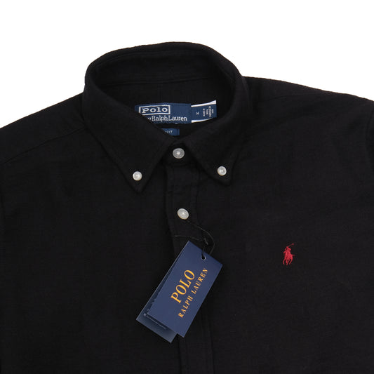 RALPH LAUREN Classic Black Button-Down Long Sleeve Shirt