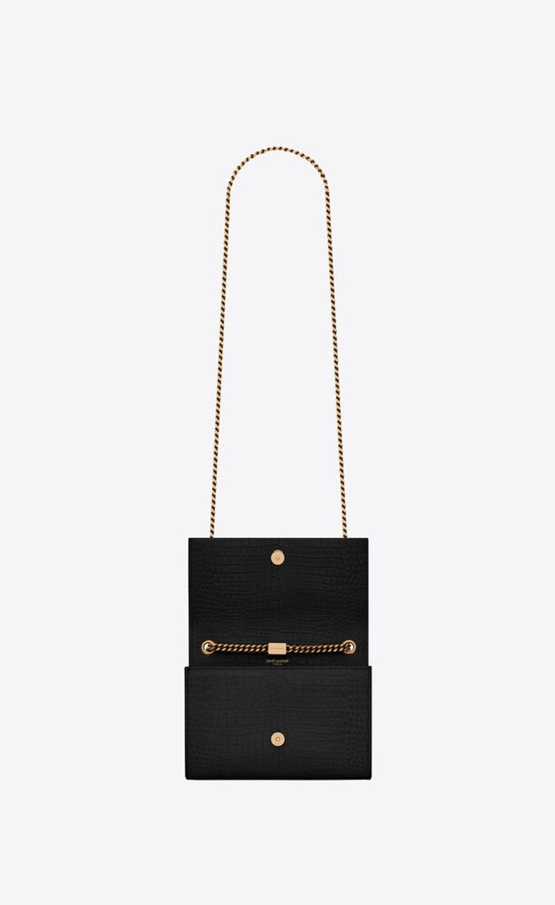 YSL ESSENTIALS Starlit Obsidian Luxe Chain Crossbody Bag