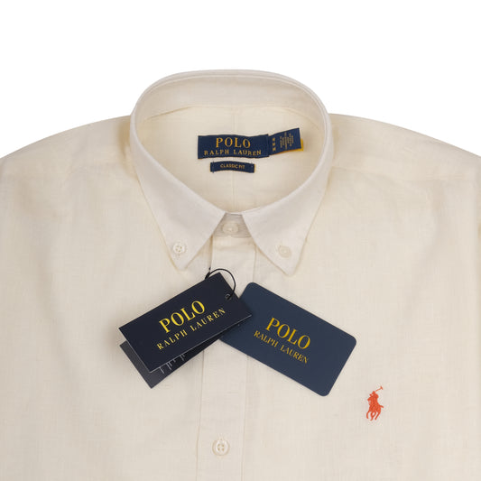 POLO RALPH LAUREN Creamy Vanilla Classic Fit Long Sleeve Button-Down Shirt