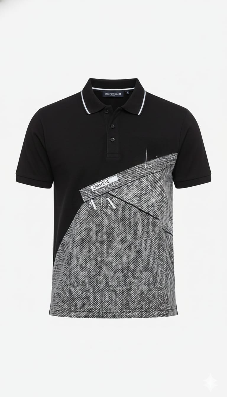 ARMANI EXCHANGE Shadowed Ruby Tailored Fit Short Sleeve Piqué Polo Shirt