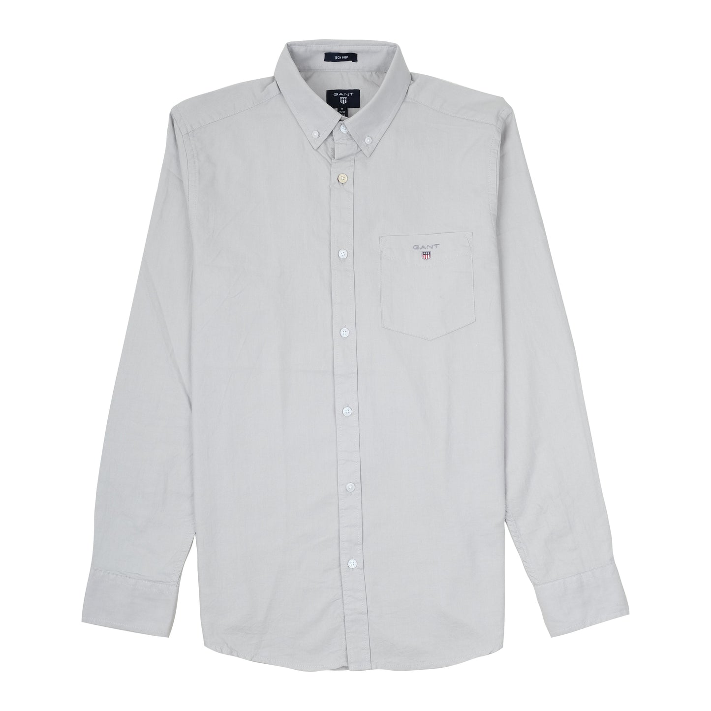 GANT Light Grey Oxford Button-Down Long Sleeve Shirt