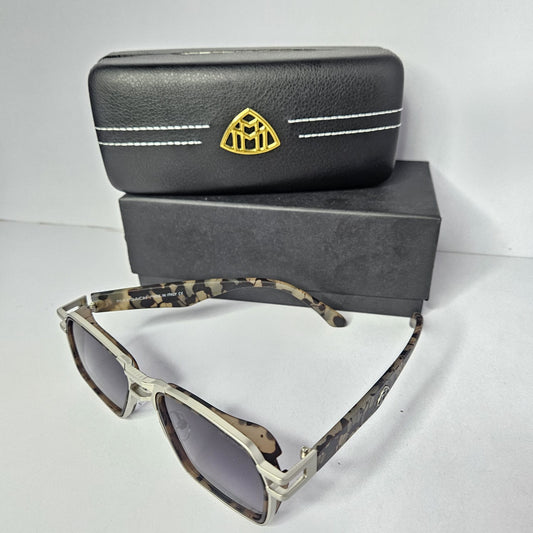 Maybach Serene Emerald Luxe Fit Camo Frame Sunglasses with Opulent Case