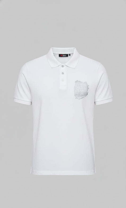 DIESEL Ethereal Pearl Graphic Logo Short Sleeve T-Shirt