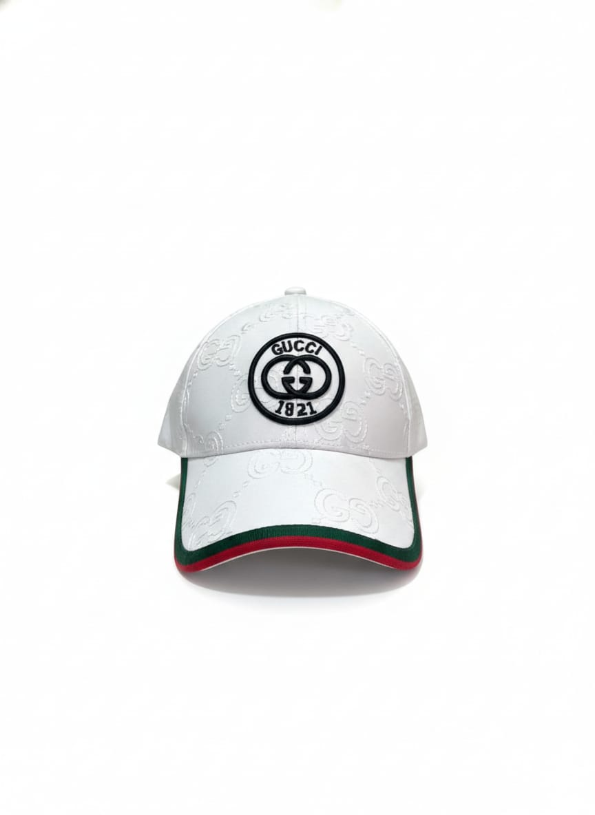 GUCCI Frosted Pearl Iconic Logo Baseball Cap