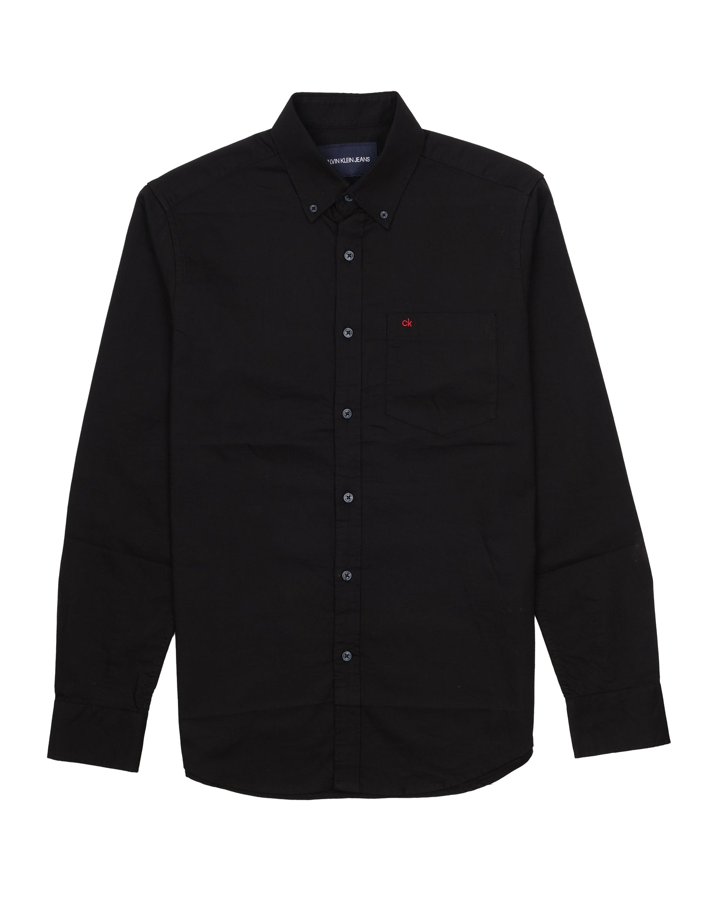 CALVIN KLEIN JEANS Black Long Sleeve Button Down Chest Pocket Shirt