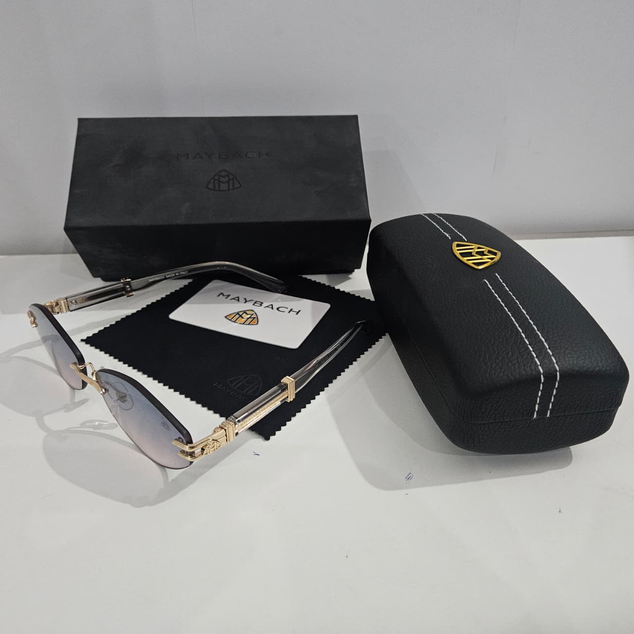 MAYBACH Luxury Oversized Sunglasses with Gold Accents