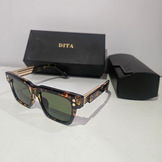 DITA Tortoiseshell Sunglasses with Green Lenses