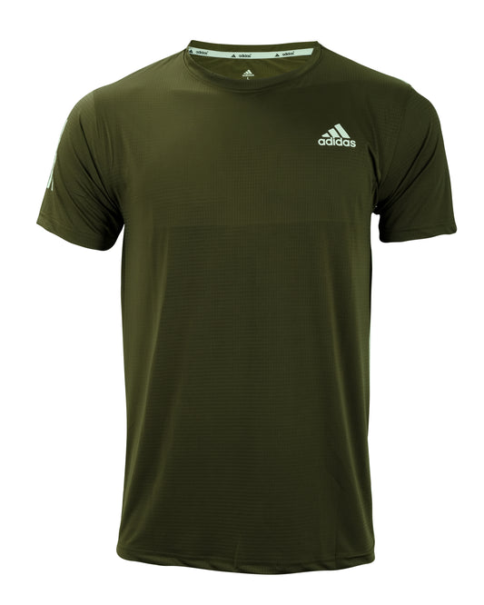 ADIDAS Olive Green Badge of Sport Performance Short Sleeve T-shirt