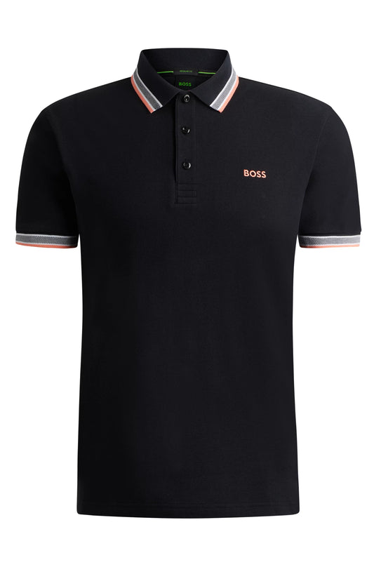 BOSS Black Contrast Trim Polo Shirt