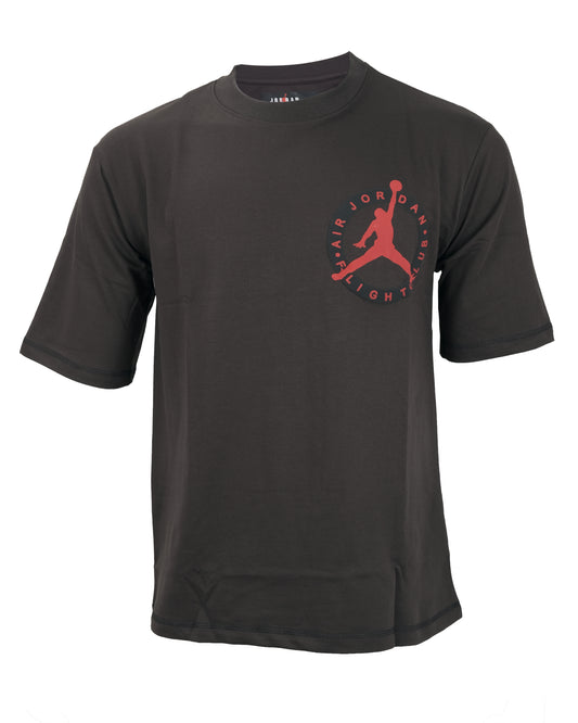 AIR JORDAN Flight Club Olive Green Red Logo Short Sleeve T-shirt