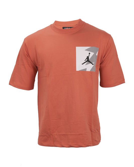 JORDAN Rust Orange Jumpman Graphic Pocket Short Sleeve T-Shirt