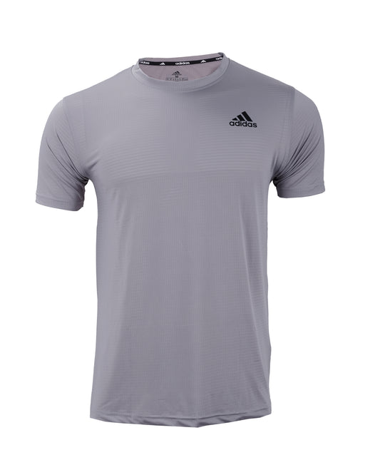 ADIDAS Light Grey D4T Performance Short Sleeve Sports T-shirt