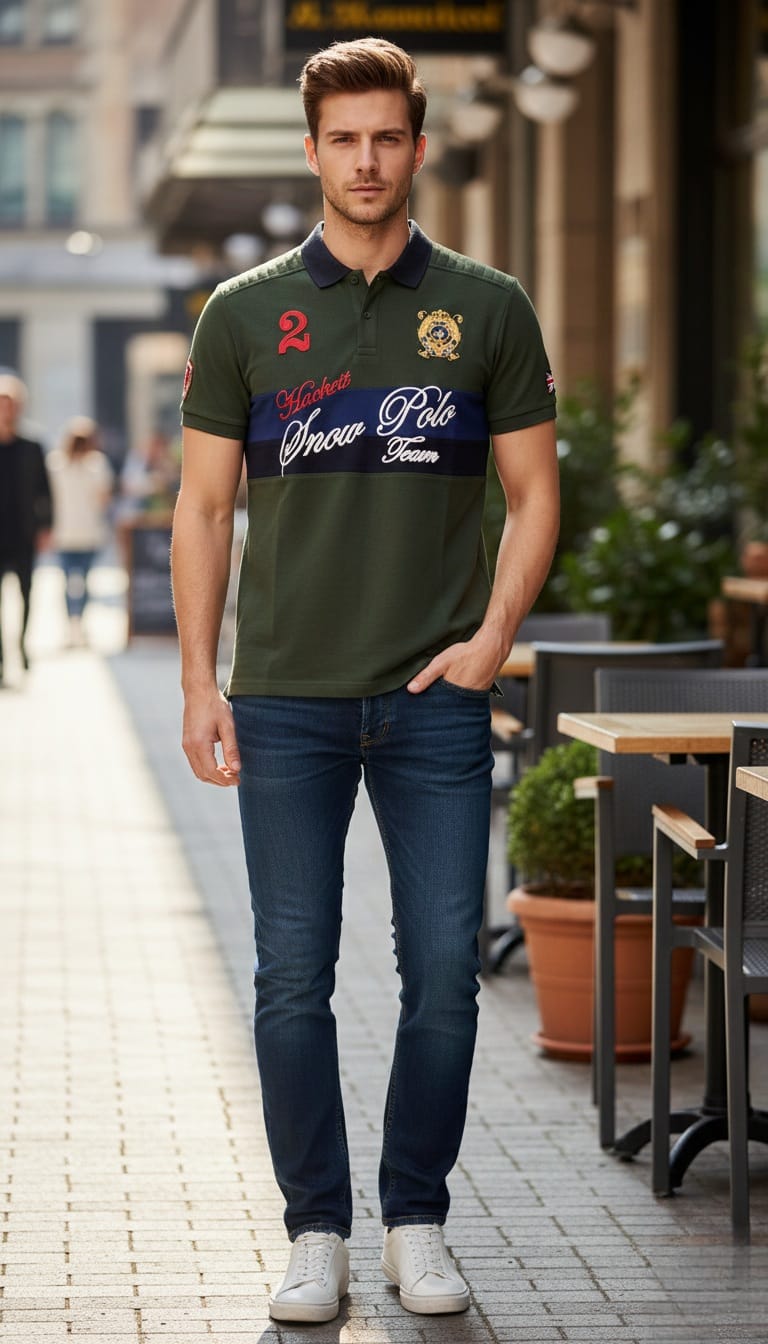 Hackett Snow Polo Team Classic Fit Polo Shirt