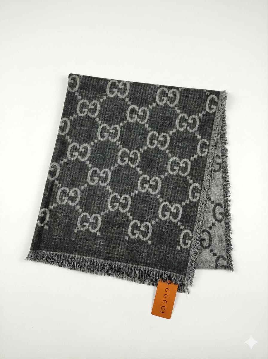 Gucci GG Monogram Wool Blend Scarf