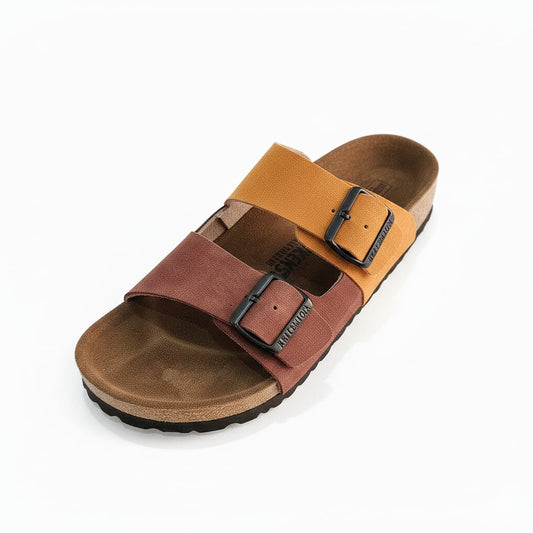 BIRKENSTOCK Rustic Clay Luxe Two-Strap Sandals