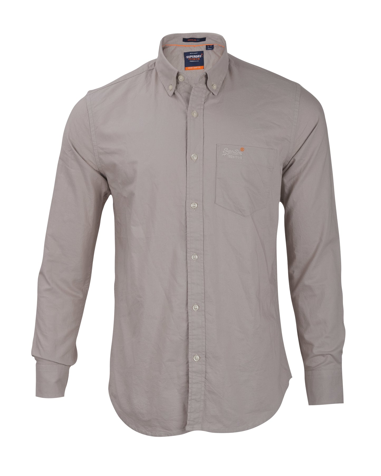 SUPERDRY Light Taupe Essential Oxford Button-Down Shirt