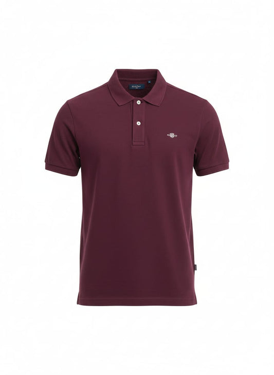 GANT Velvet Merlot Classic Fit Short Sleeve Piqué Polo Shirt