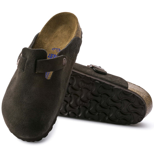 BIRKENSTOCK Enchanted Charcoal Luxe Suede Boston Clogs