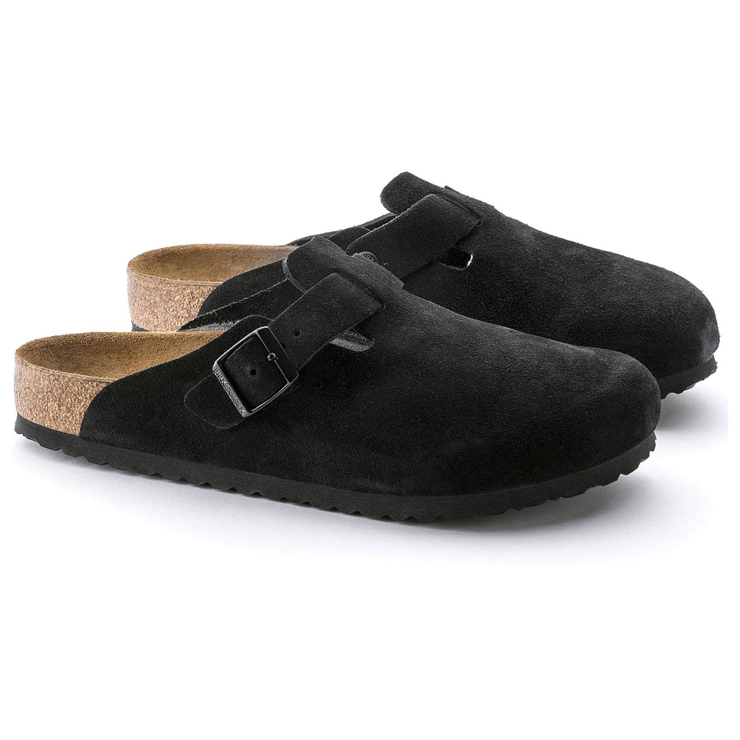 BIRKENSTOCK Enchanted Charcoal Luxe  Suede Boston Clogs