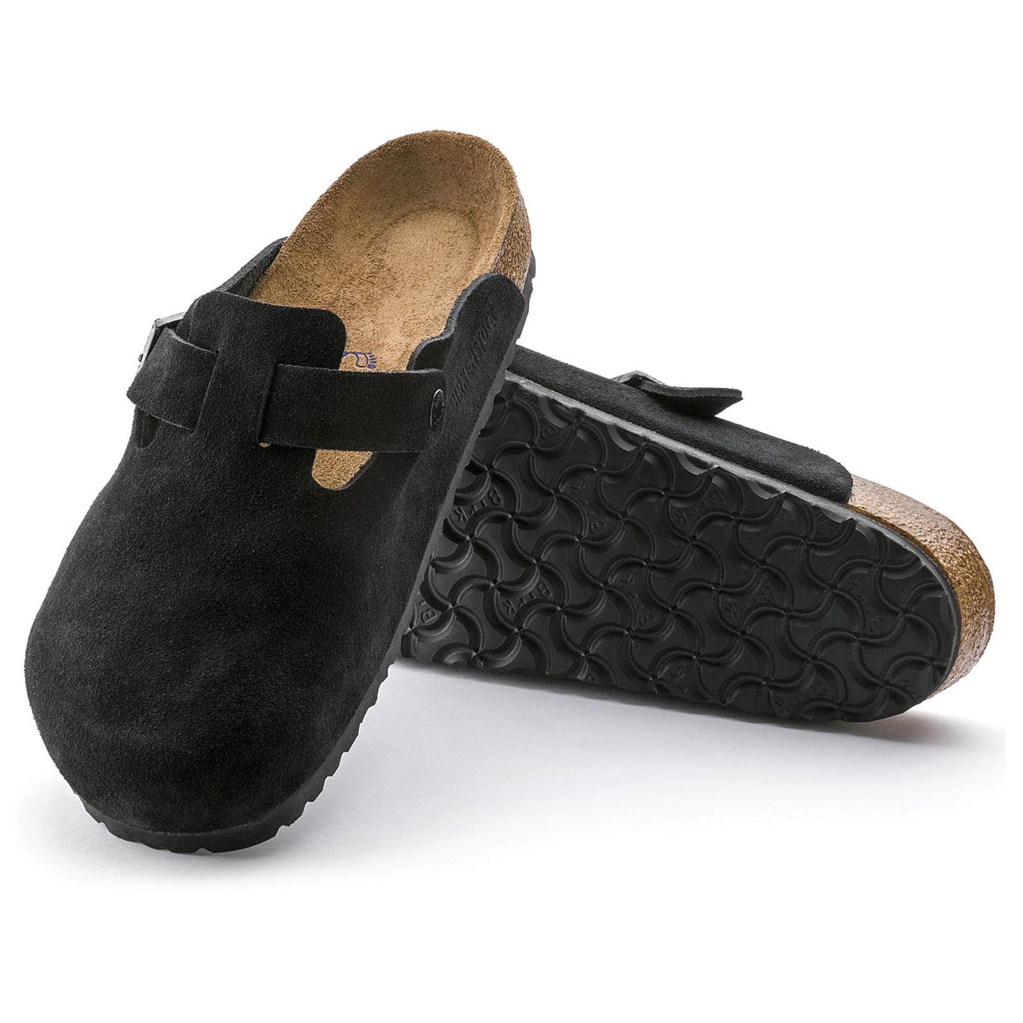 BIRKENSTOCK Enchanted Charcoal Luxe  Suede Boston Clogs
