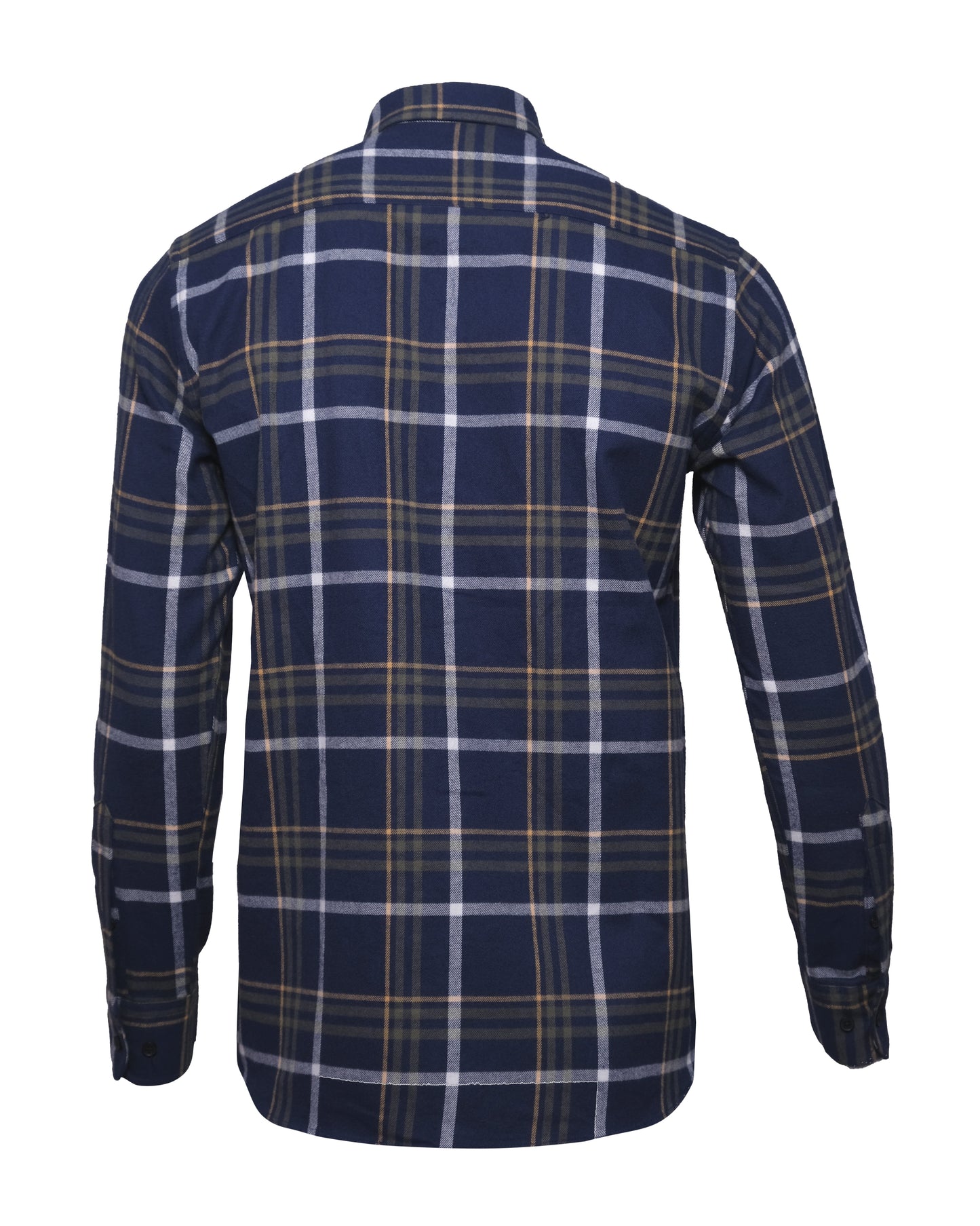 HACKETT Navy Olive Heritage Large Check Flannel Shirt