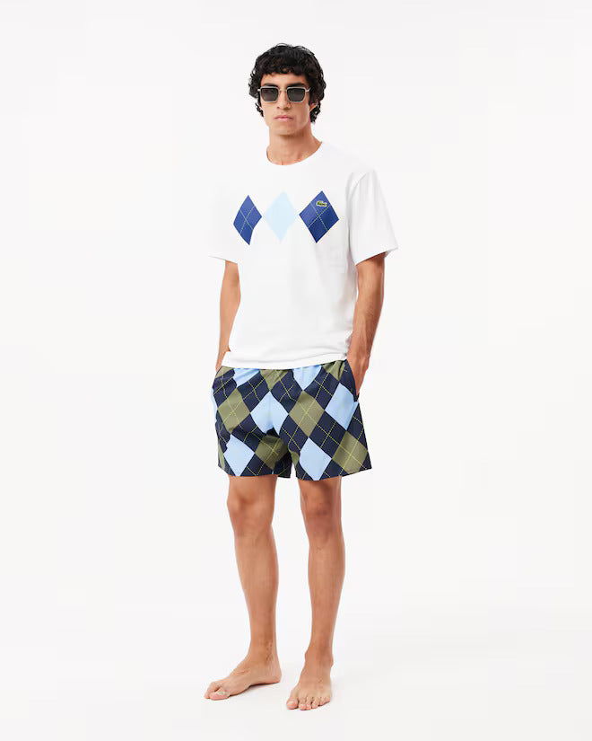 LACOSTE White Graphic T-Shirt