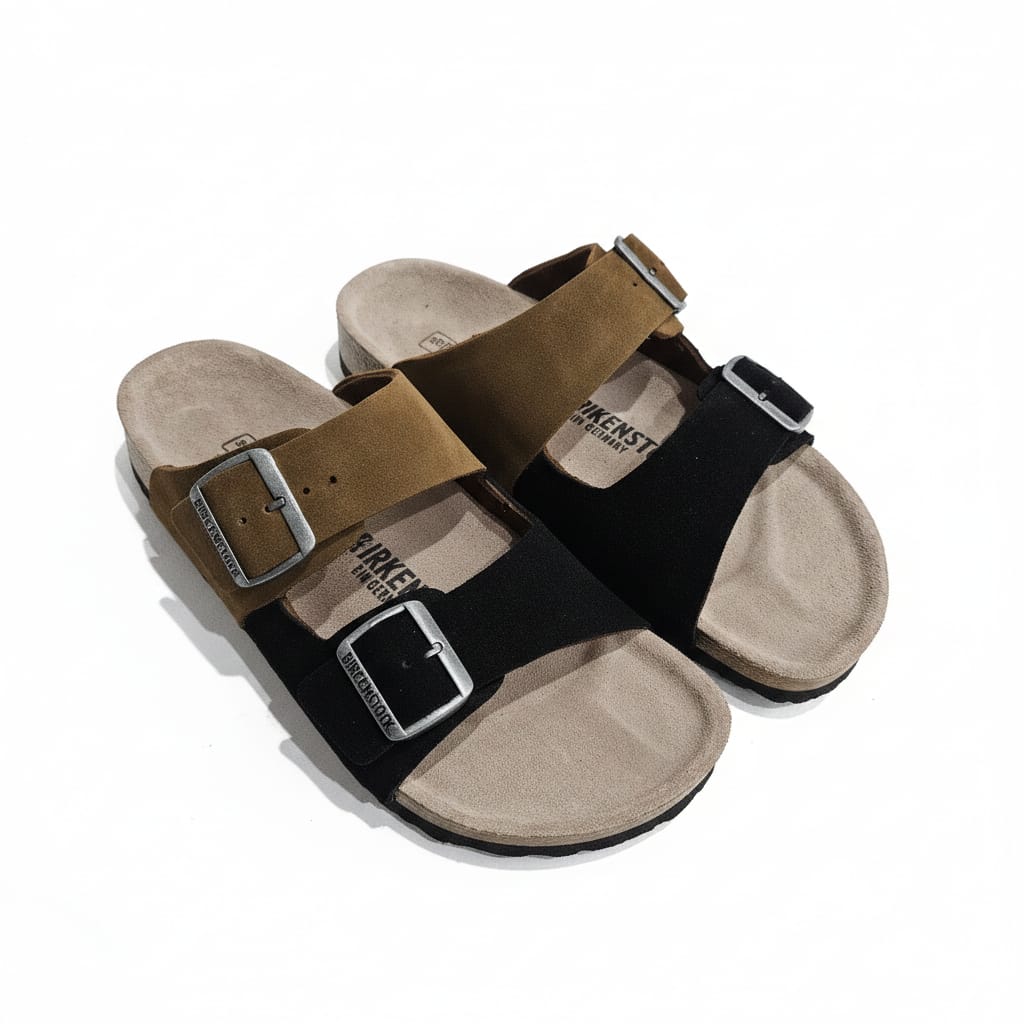 BIRKENSTOCK Ember Glow Luxe Two-Tone Buckle Sandals