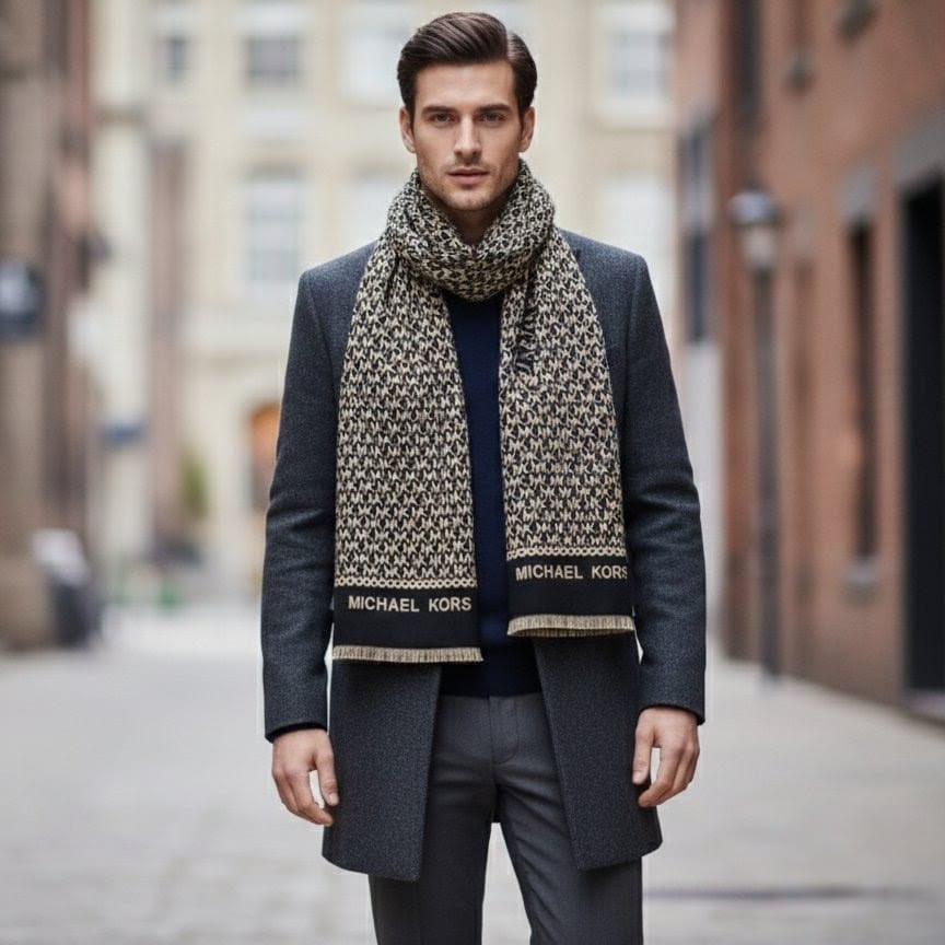 MICHAEL KORS MK Monogram Knit Scarf