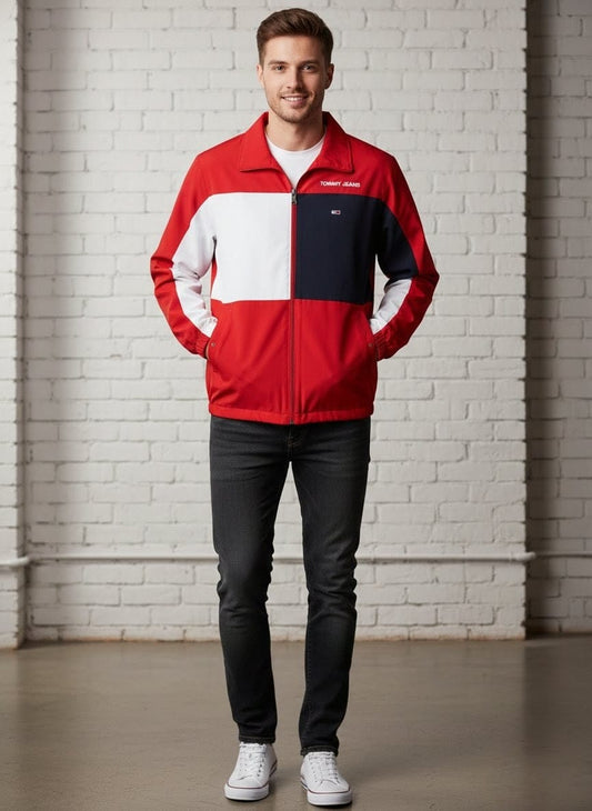 Tommy Jeans Color Block Zip-Up Jacket