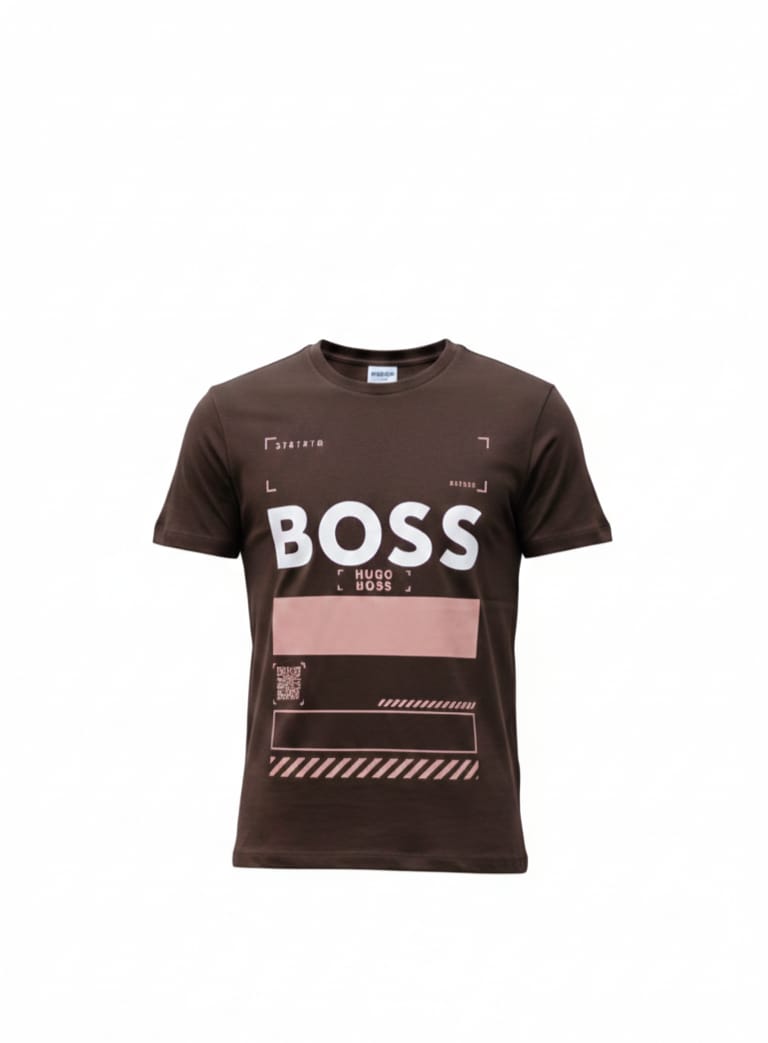 HUGO BOSS Terra Clay Urban Fit Short Sleeve Graphic Tee