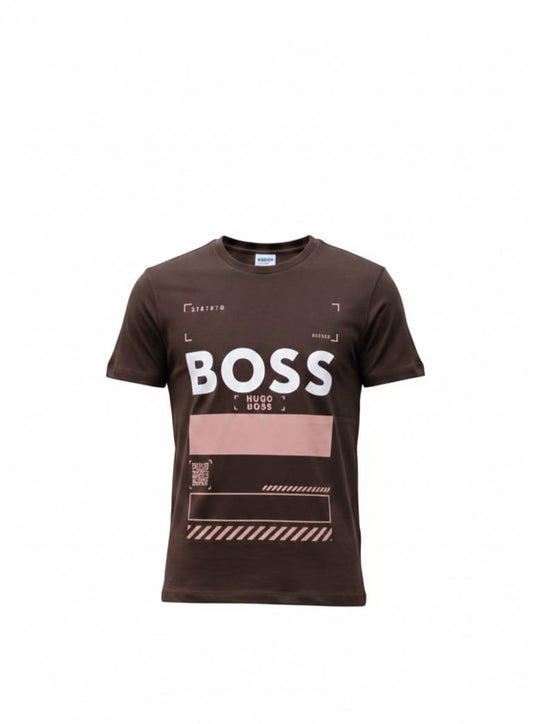 HUGO BOSS Terra Clay Urban Fit Short Sleeve Graphic Tee