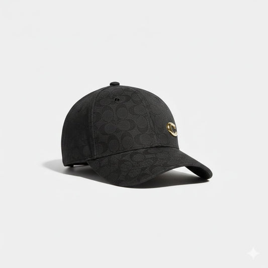 COACH Shadowed Onyx Luxe Monogram Baseball Cap