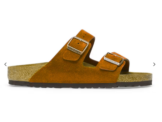 BIRKENSTOCK Autumn Ember Luxe Suede Arizona Sandals