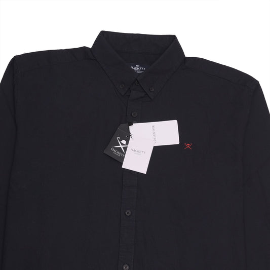 HACKETT Classic Black Long Sleeve Button-Up Shirt