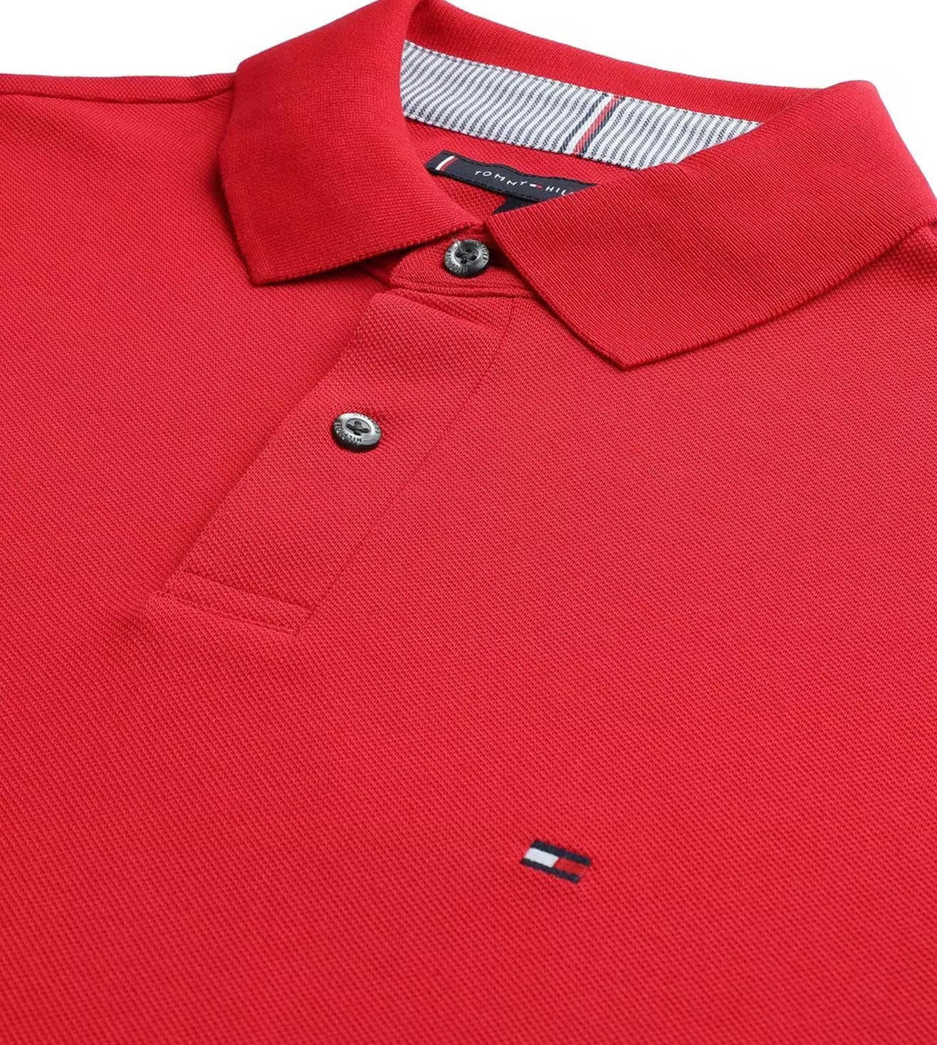 TOMMY HILFIGER Classic Red Short Sleeve Polo Shirt