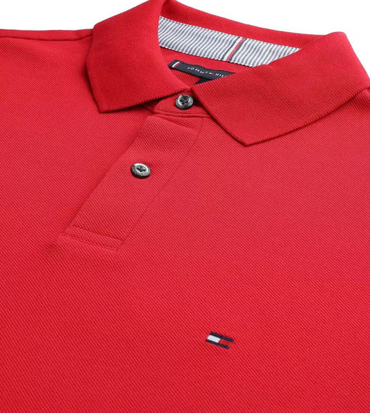 TOMMY HILFIGER Classic Red Short Sleeve Polo Shirt