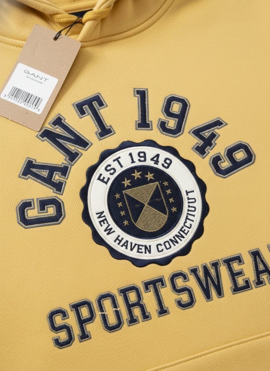 GANT 1949 Sportswear Classic Hoodie in Yellow