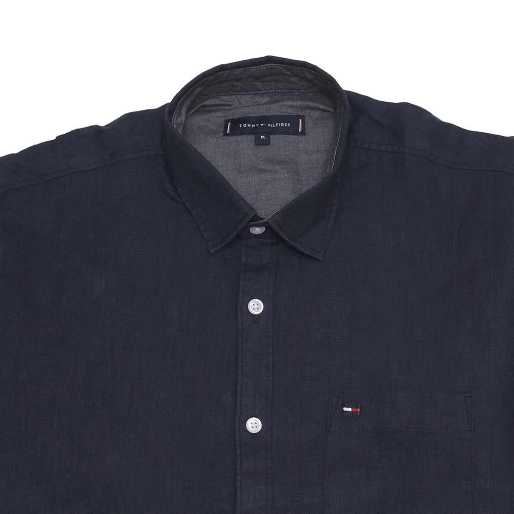 TOMMY HILFIGER Navy Blue Classic Fit Button-Up Shirt