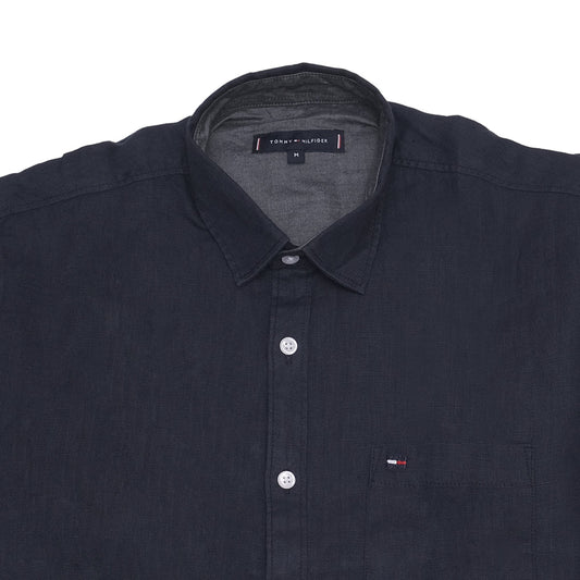 TOMMY HILFIGER Navy Blue Classic Fit Button-Up Shirt
