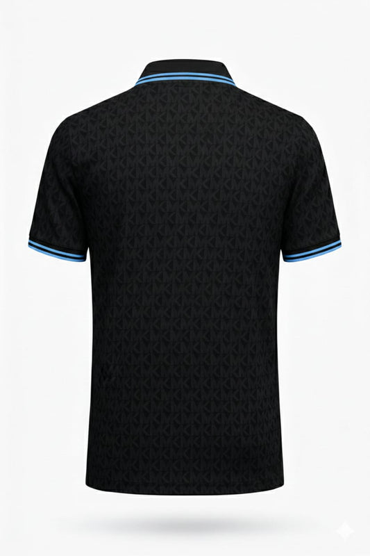 MICHAEL KORS Celestial Jet Tailored Fit Short Sleeve Piqué Polo Shirt